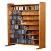 Wood Shed Hill 02 Solid Oak Storage Cabinets 3-Shelf Media Organizer, Real Wood Media & Display Shelves, Handcrafted in the USA - Unfinished (54") view 1