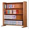Wood Shed Hill 07 Series Dowel Style CD Storage Rack Storage Shelf Real Oak Wood Media & Display Shelves, Handcrafted in The USA (Dark, 39" x 24" x 7.25") view 1