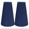 Urbanest Mushroom Pleated Hardback Lamp Shade 5x9x8.5 Inch (Spider) (Blue, Set of 2) view 1