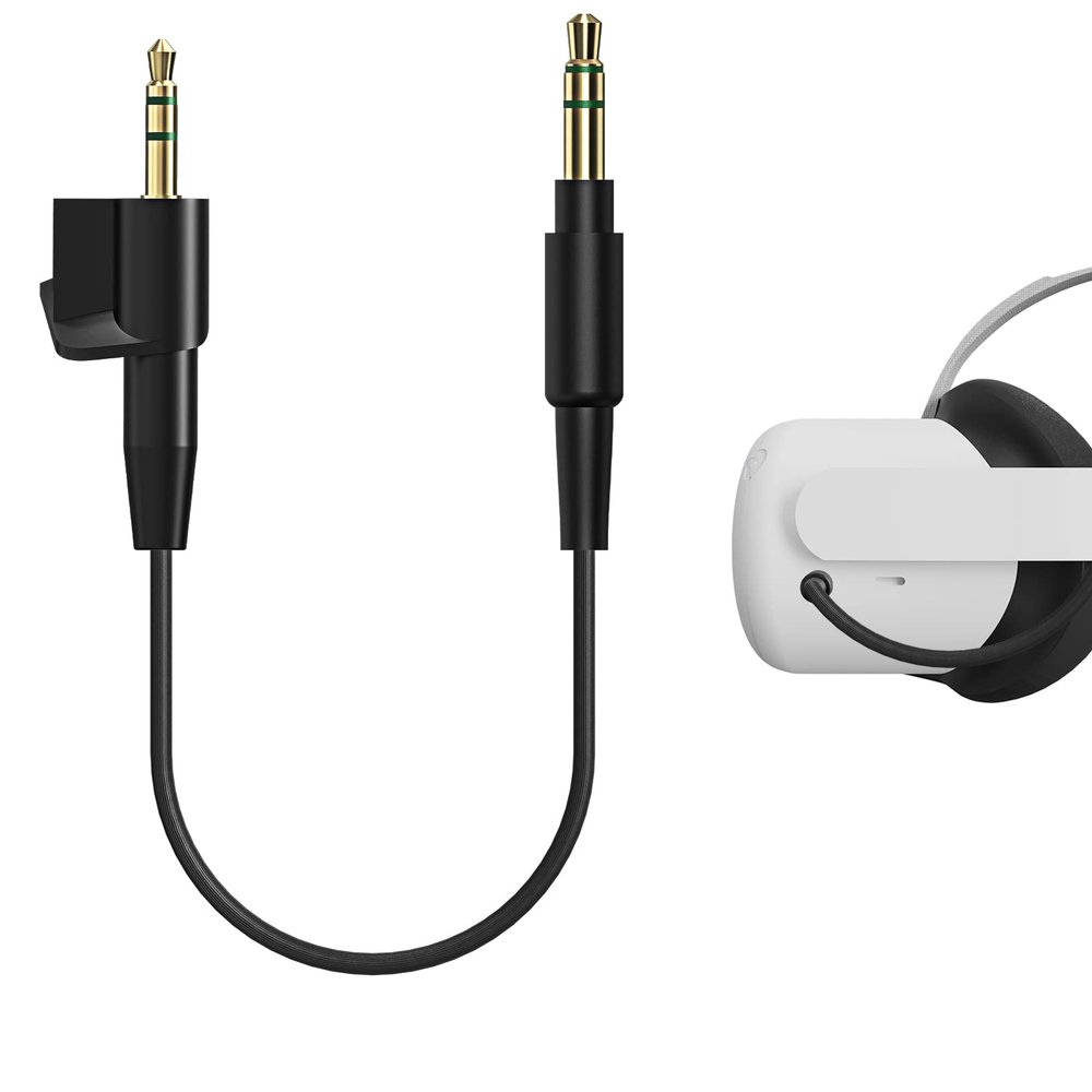 GEEKRIA 10 Inch Black Headphone Cable, 2.5mm to 3.5mm Male to Male, Compatible with Bose AE2, AE2i, Bluetooth Adapter Audio Cable