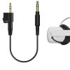 GEEKRIA 10 Inch Black Headphone Cable, 2.5mm to 3.5mm Male to Male, Compatible with Bose AE2, AE2i, Bluetooth Adapter Audio Cable view 1