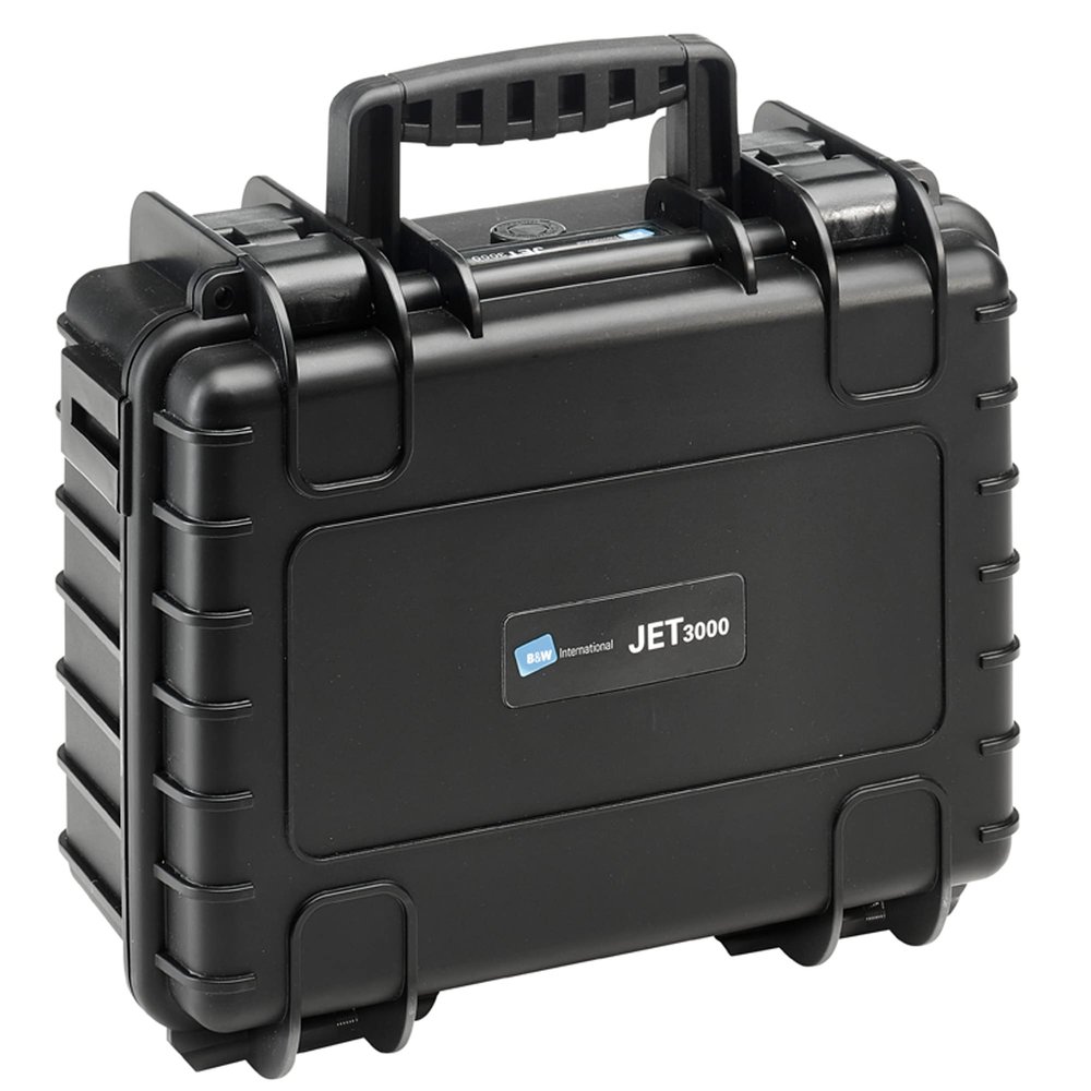 B&W Internatinal JET3000 Waterproof Hard Case, Tough Case, Black BW0014