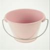 rackcrafts.com Large/XL Metal Sand Water Paint Pails Buckets Party Favor Wedding Baby Shower (L - Light Pink) view 1