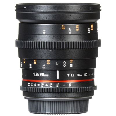 Rokinon 20mm T1.9 Cine DS AS ED UMC Wide Angle Cine Lens for Sony E-Mount