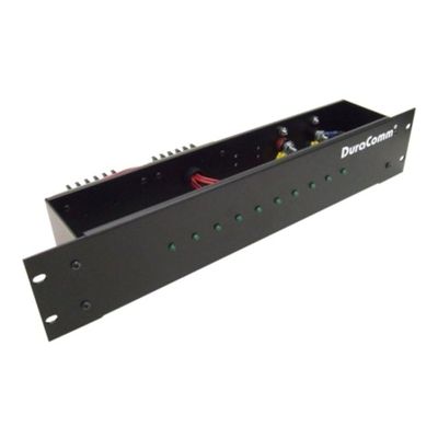 DuraComm - DP10-LED-48 - DP-10 LED Series Power Distribution Panel, Input 46-60VDC, 10 outputs, 20A max per output, 75A max per panel
