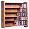 Wood Shed Hill 02 Solid Oak Storage Cabinets 3-Shelf Media Organizer, Real Wood Media & Display Shelves, Handcrafted in The USA - Dark (36") view 1