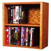 Wood Shed Hill 10 Series Dowel Style CD Storage Rack Storage Shelf Real Oak Wood Media & Display Shelves, Handcrafted in the USA (Dark, 52" x 18" x 6.75") view 1
