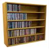 Wood Shed Hill 03 Series CD Storage Cabine, Real Oak Wood Media & Display Shelves, Handcrafted in the USA (Clear, 30.75" x 26.88" x 6.75") view 1