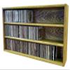 Wood Shed Hill 03 Series CD Storage Cabine, Real Oak Wood Media & Display Shelves, Handcrafted in the USA (Honey Oak, 18.75" x 39.44" x 6.75") view 1