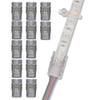GRIVER 4 Pin LED Connector for Waterproof 5050 RGB LED Strip Light - Strip to Wire Quick Connection (12Pcs 4-Pin Strip to Wire Connectors) view 1