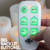 Universal Big Button TV Remote - EasyMote | DT-R08W. Backlit, Easy Use, Smart, Learning Television & Cable Box Controller, Perfect for Assisted Living Elderly Care. White TV Remote Control view 3
