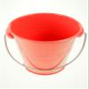 rackcrafts.com Large/XL Metal Sand Water Paint Pails Buckets Party Favor Wedding Baby Shower (L - Coral) view 1