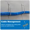 ICC 5" Metal Cable Management D-Ring, 100-Pack  Horizontal & Vertical Wall Cable Organizer, Cable Hanger & Wire Loop for Structured Wiring view 3