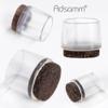 Adsamm LG-F-TR-18-16 LG-F-TR-18 16 x Chair Leg Caps with Felt, Transparent, Diameter 17-18 mm view 4