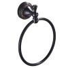 Leyden Oil Rubbed Bronze Hand Towel Holder, Brass Towel Ring Round Towel Holder for Bathroom Accessories Screw Wall Mounted view 1