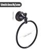 Leyden Oil Rubbed Bronze Hand Towel Holder, Brass Towel Ring Round Towel Holder for Bathroom Accessories Screw Wall Mounted view 4