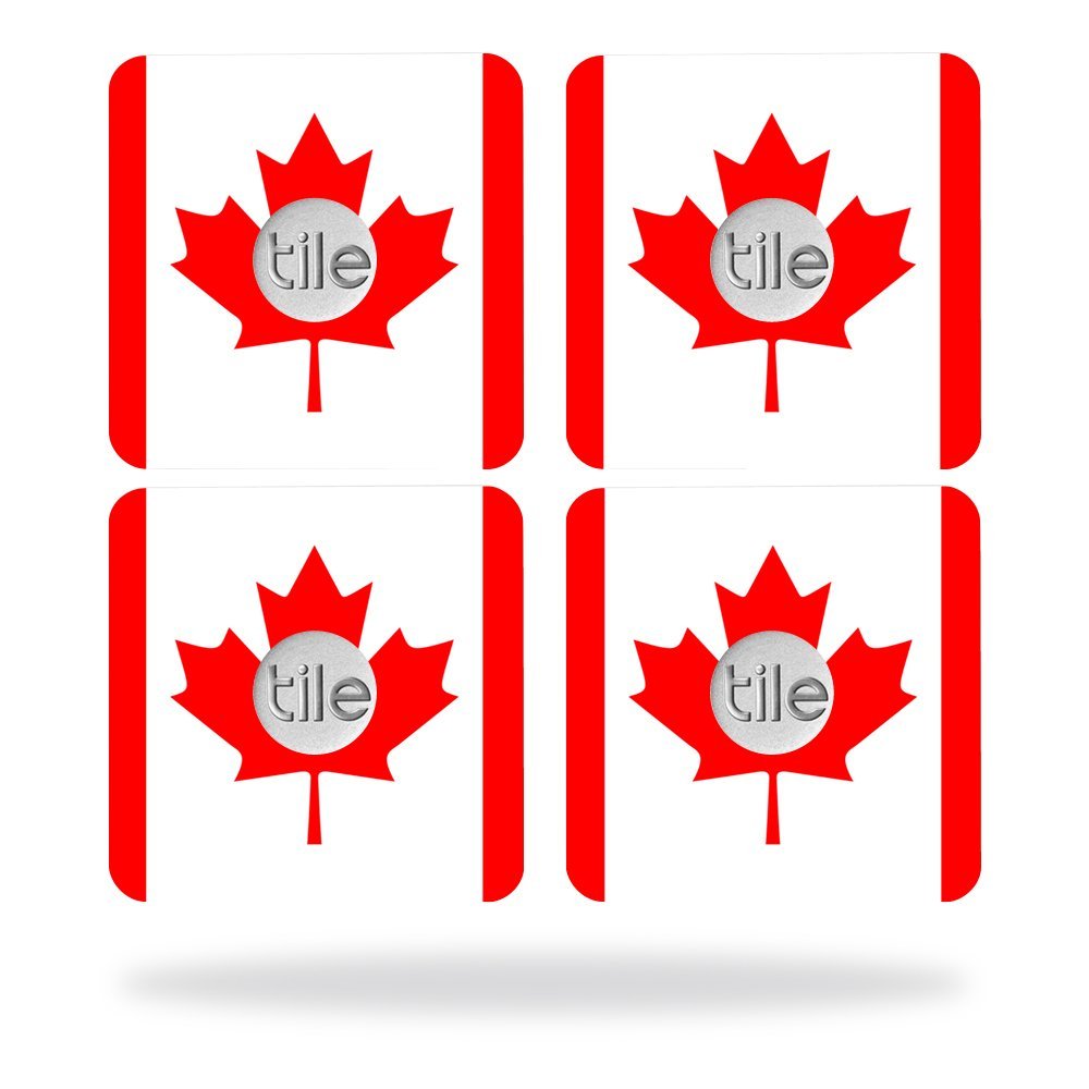 MightySkins Skin Compatible with Tile Slim Key Finder (4 Pack) wrap Cover Sticker Skins Canadian Flag