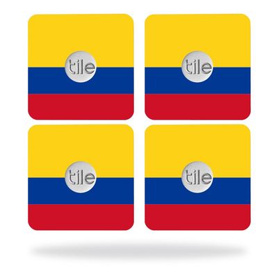 MightySkins Skin Compatible with Tile Slim Key Finder (4 Pack) wrap Cover Sticker Skins Colombian Flag
