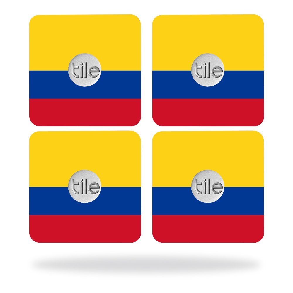 MightySkins Skin Compatible with Tile Slim Key Finder (4 Pack) wrap Cover Sticker Skins Colombian Flag