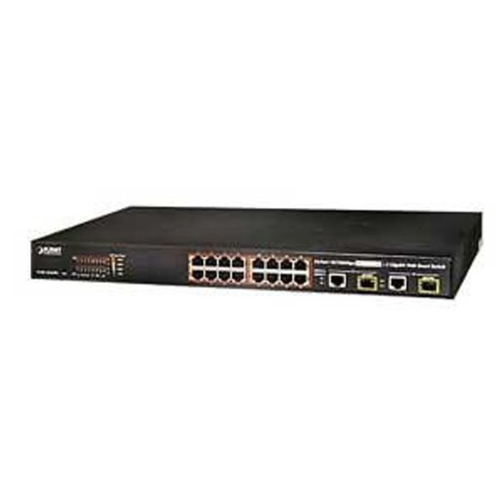 ACTi PPSW-3100 Planet FGSW-1816HPS 16-Port 802.3at PoE Switch (PoE Budget 220W) for use with Cube, Box, Bullet, Dome, PTZ and Covert Cameras and Doord Station