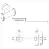 Gatco 4645A Glam 2 Hook Double Robe Hook, Wall Mounted Hook for Bathroom Towels & Robes, 3.10 Inch W, Satin Nickel view 3