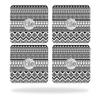 MightySkins Skin Compatible with Tile Slim Key Finder (4 Pack) wrap Cover Sticker Skins Black Aztec view 1