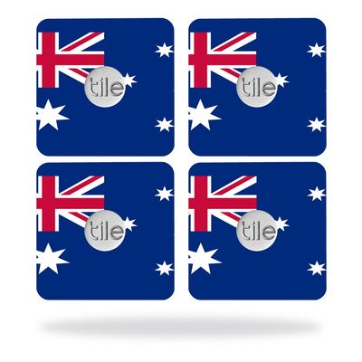 MightySkins Skin Compatible with Tile Slim Key Finder (4 Pack) wrap Cover Sticker Skins Australian Flag