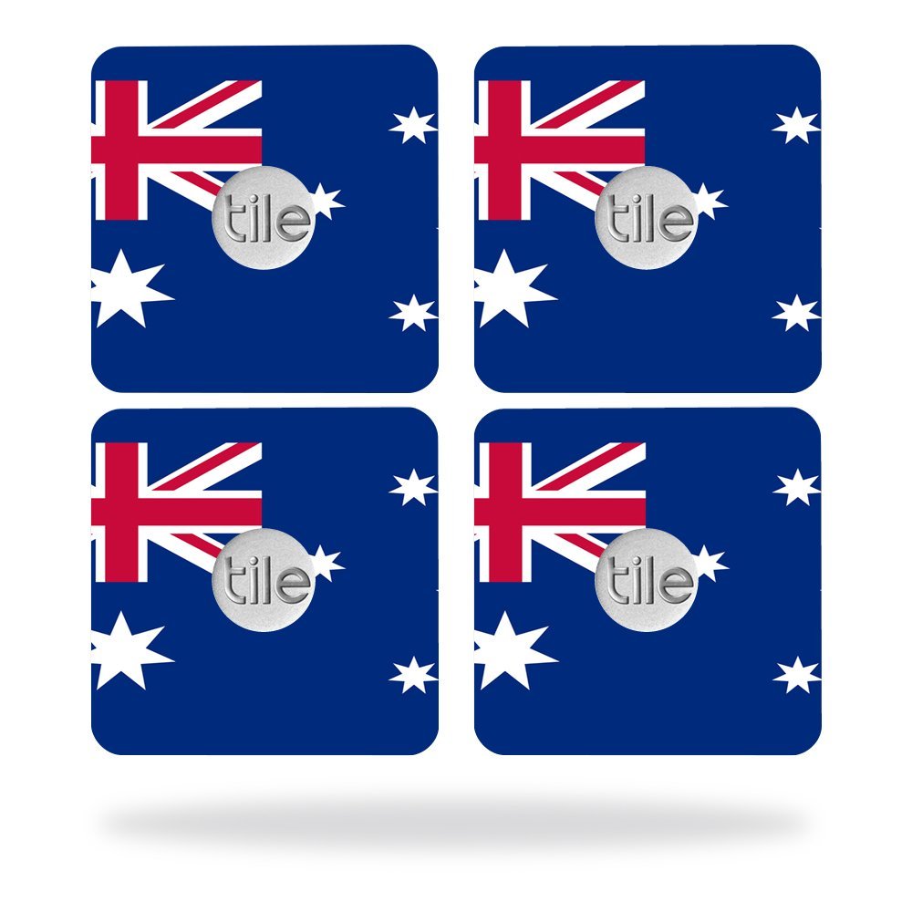 MightySkins Skin Compatible with Tile Slim Key Finder (4 Pack) wrap Cover Sticker Skins Australian Flag