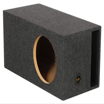 Rockville RBS12 Single 12" 2.6 cu.ft. SPL Vented Subwoofer Enclosure Box, 43 Hz Tuning, Made in USA 3/4" MDF, Gold Terminals, Silicone-Sealed Seams, for Car Audio and SPL Systems