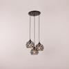 Unitary Brand Antique Black Metal Crystal Hollow Multi Pendant Light with 3 E26 Bulb Sockets 120W Painted Finish view 2