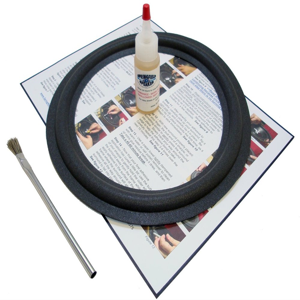 Paradigm 10" Speaker Foam Surround Edge Repair Kit - 1 Speaker Kit - Compatible with Paradigm PDR-10, PDR-10, PS1000, PS-1000, PS-1000 v.3, Many More