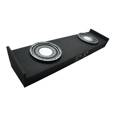 American Sound Connection FTB2X10-15CREW Compatible with Ford F150 Super Crew 2015-2025 Dual 10" Sub Box Enclosure and HA-F104 Car Stereo Flatline Series 10" Sub 700W Single 4 Ohm Subwoofer