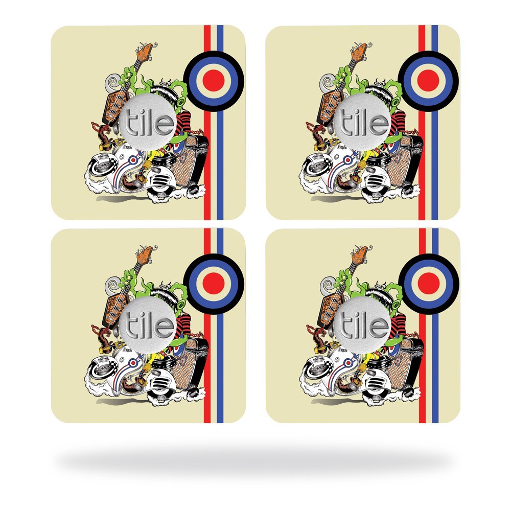 MightySkins Skin Compatible with Tile Slim Key Finder (4 Pack) wrap Cover Sticker Skins Scooter Punk