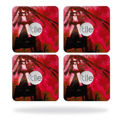 MightySkins Skin Compatible with Tile Slim Key Finder (4 Pack) wrap Cover Sticker Skins Anime