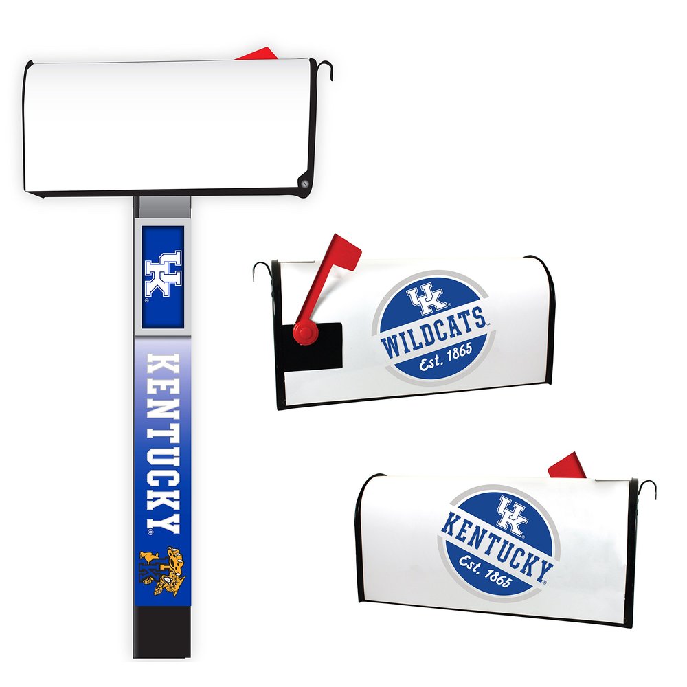 Kentucky Wildcats Magnetic Mailbox Cover 2-Pack Mailbox Post Cover Officially Licensed Collegiate Product