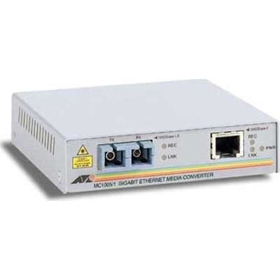 Allied Telesis AT-MC1004-10 1000T to 1000SX/SC Gigabit Ethernet Media Converter 220-550m