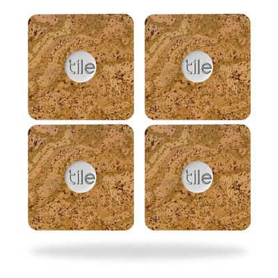 MightySkins Skin Compatible with Tile Slim Key Finder (4 Pack) wrap Cover Sticker Skins Cork