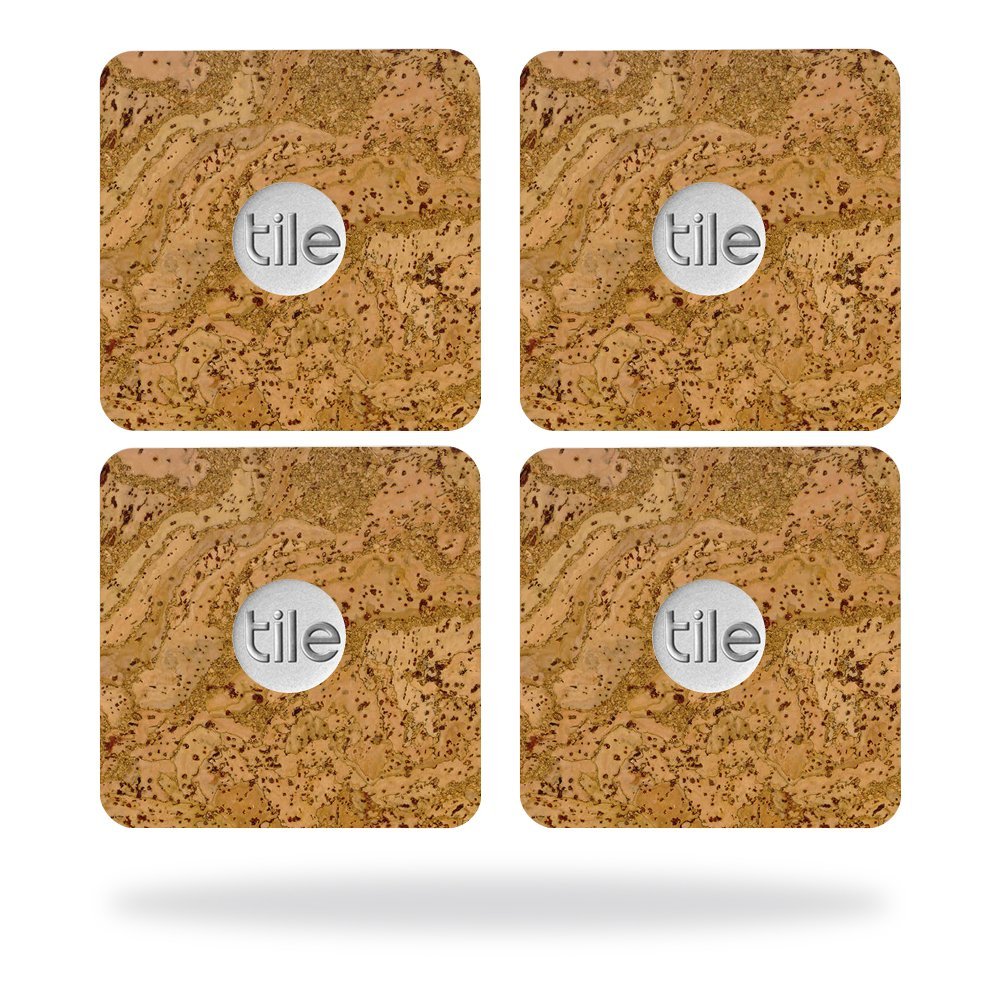 MightySkins Skin Compatible with Tile Slim Key Finder (4 Pack) wrap Cover Sticker Skins Cork