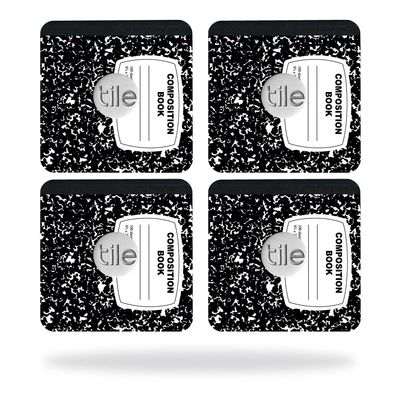 MightySkins Skin Compatible with Tile Slim Key Finder (4 Pack) wrap Cover Sticker Skins Composition Book