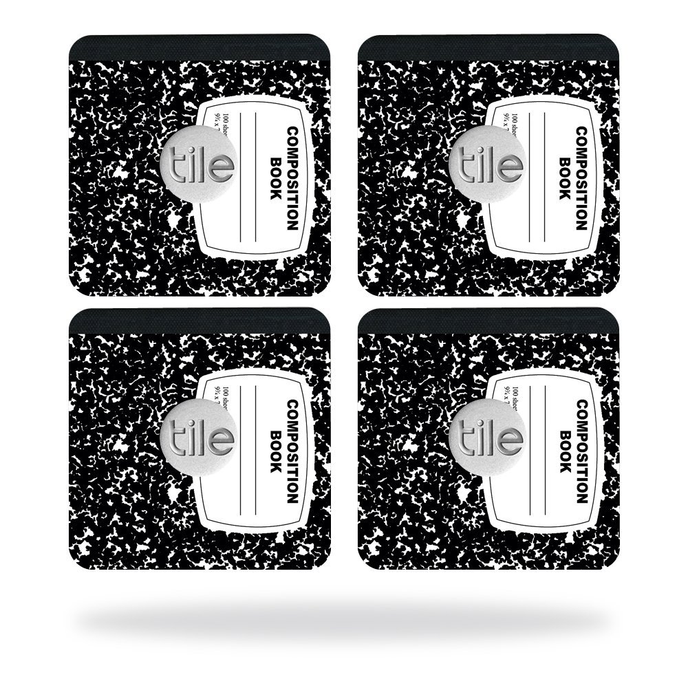 MightySkins Skin Compatible with Tile Slim Key Finder (4 Pack) wrap Cover Sticker Skins Composition Book