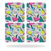 MightySkins Skin Compatible with Tile Slim Key Finder (4 Pack) wrap Cover Sticker Skins Awesome 80s view 1