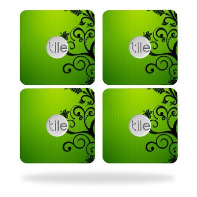MightySkins Skin Compatible with Tile Slim Key Finder (4 Pack) wrap Cover Sticker Skins Floral Flourish