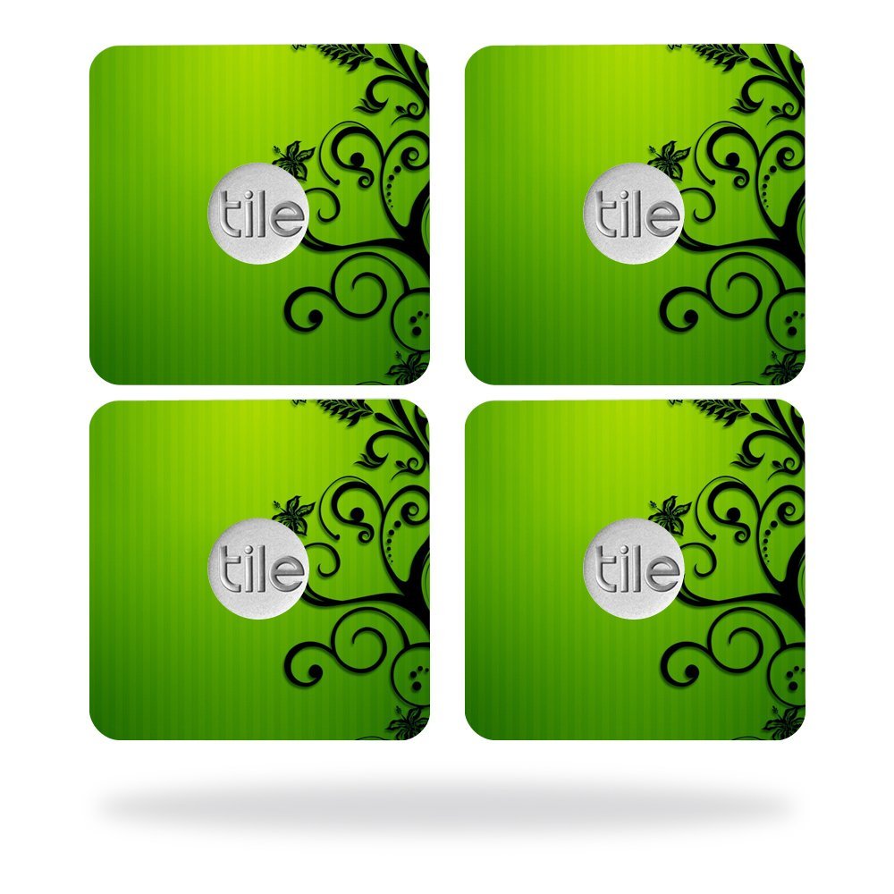 MightySkins Skin Compatible with Tile Slim Key Finder (4 Pack) wrap Cover Sticker Skins Floral Flourish
