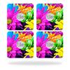 MightySkins Skin Compatible with Tile Slim Key Finder (4 Pack) wrap Cover Sticker Skins Colorful Flowers view 1