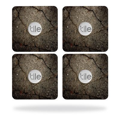 MightySkins Skin Compatible with Tile Slim Key Finder (4 Pack) wrap Cover Sticker Skins Cracked