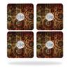 MightySkins Skin Compatible with Tile Slim Key Finder (4 Pack) wrap Cover Sticker Skins Wooden Floral view 1