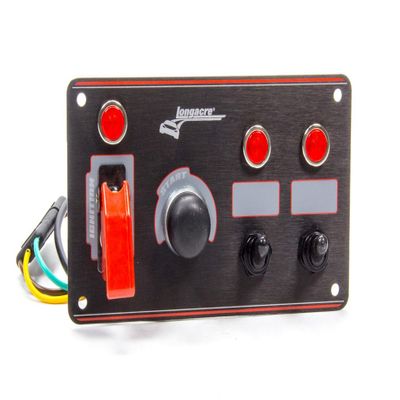Longacre Black Anodize 6-1/2 x 3-5/8" Dash Mount Switch Panel Kit P/N 44867