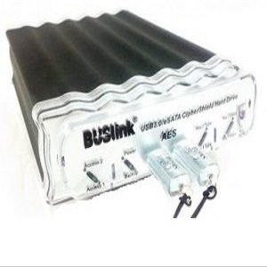 BUSlink CSX-5T-U3KKB 5TB HDD 2FA Bilateral Dual Keys 512-bit AES USB 3.2 Gen 1 (3.0) /eSATA CipherShield FIPS 140-2 HIPAA Hardware Encrypted External Drive