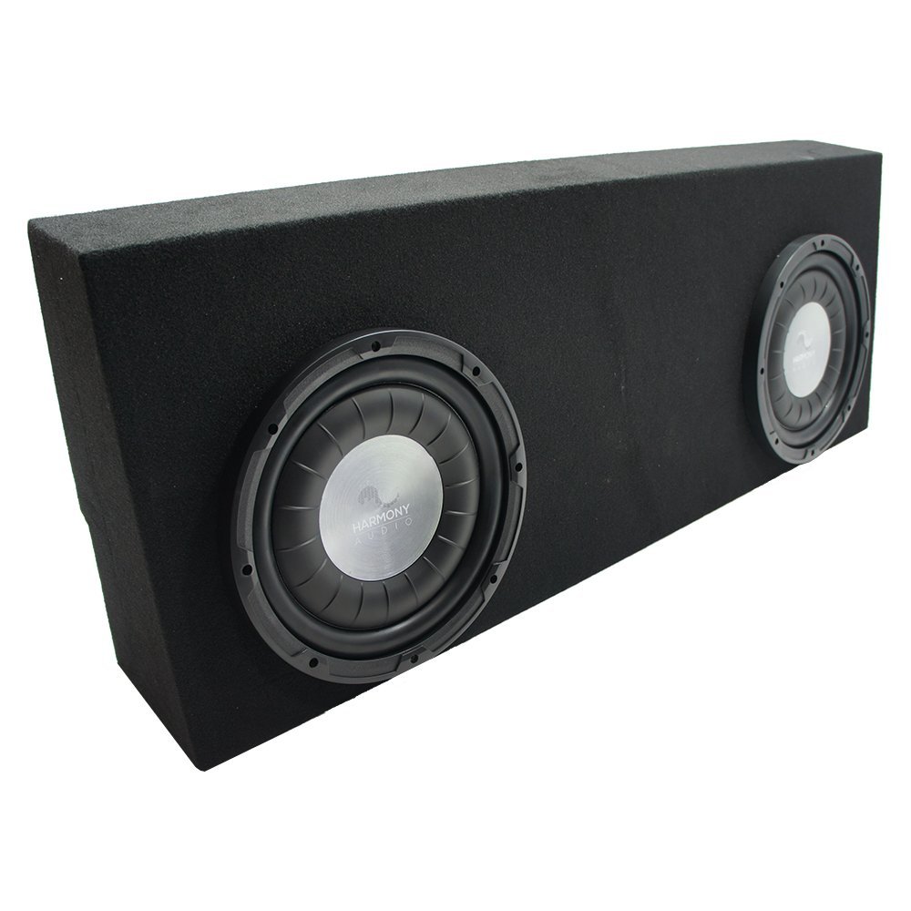American Sound Connection 2X10TOYOTA-TUNDRA-CREW Compatible with Toyota Tundra 07-13 Crew Max Dual 10" Sub Box Enclosure and HA-F104 10" 700W Single 4 Ohm Subwoofer