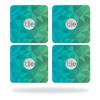 MightySkins Skin Compatible with Tile Slim Key Finder (4 Pack) wrap Cover Sticker Skins Blue Green Polygon view 1